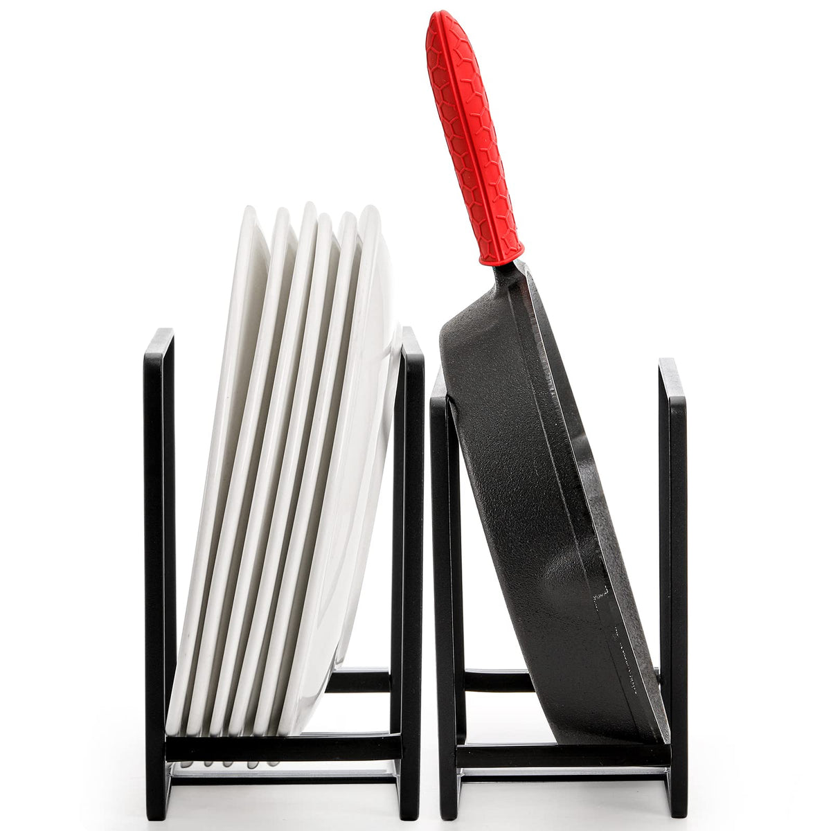 ZOOFOX black kitchen storage rack adds modern style and organization.