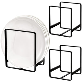 ZOOFOX metal dish organizer large in-cabinet display for easy plate access.
