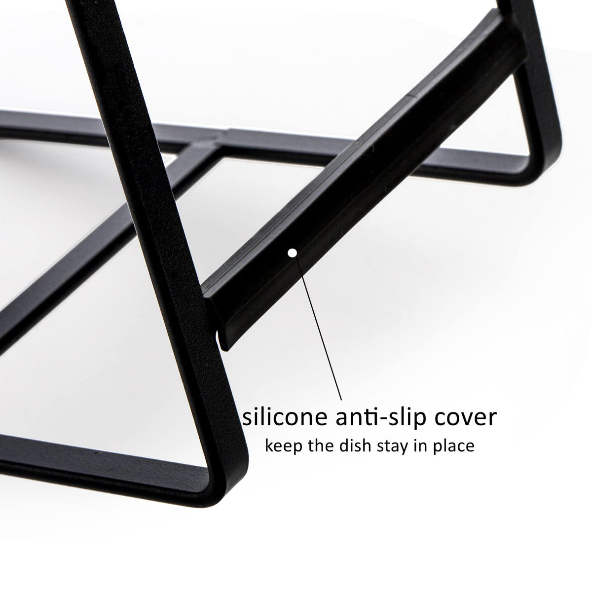ZOOFOX plate holder vertical display prevents slipping during loading.