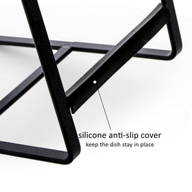 ZOOFOX plate holder vertical display prevents slipping during loading.