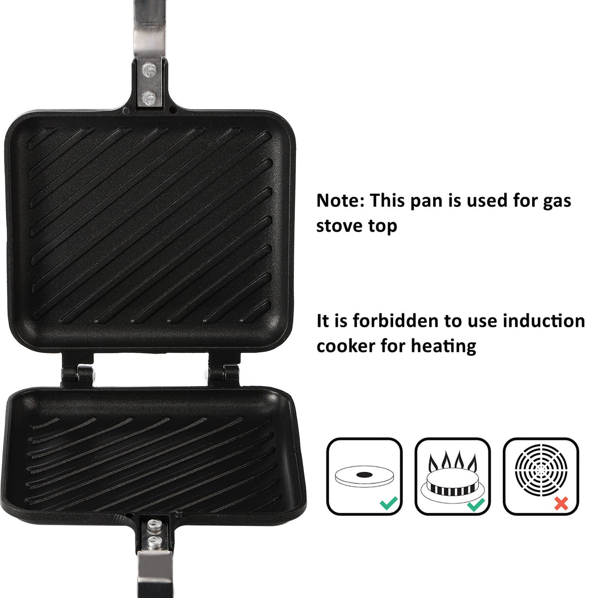 ZOOFOX sandwich maker latch closure ensures even pressure for consistent results