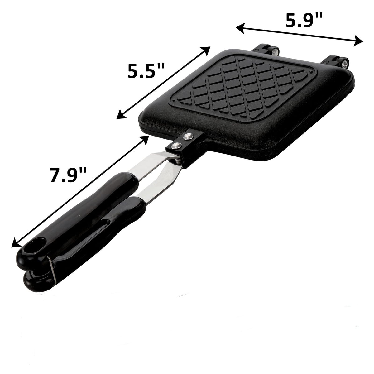 ZOOFOX sandwich maker open panels reveal non-stick plates for easy release