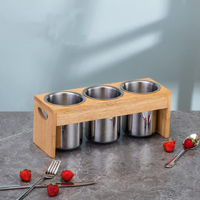 ZOOFOX silverware holder on a kitchen countertop organized and accessible
