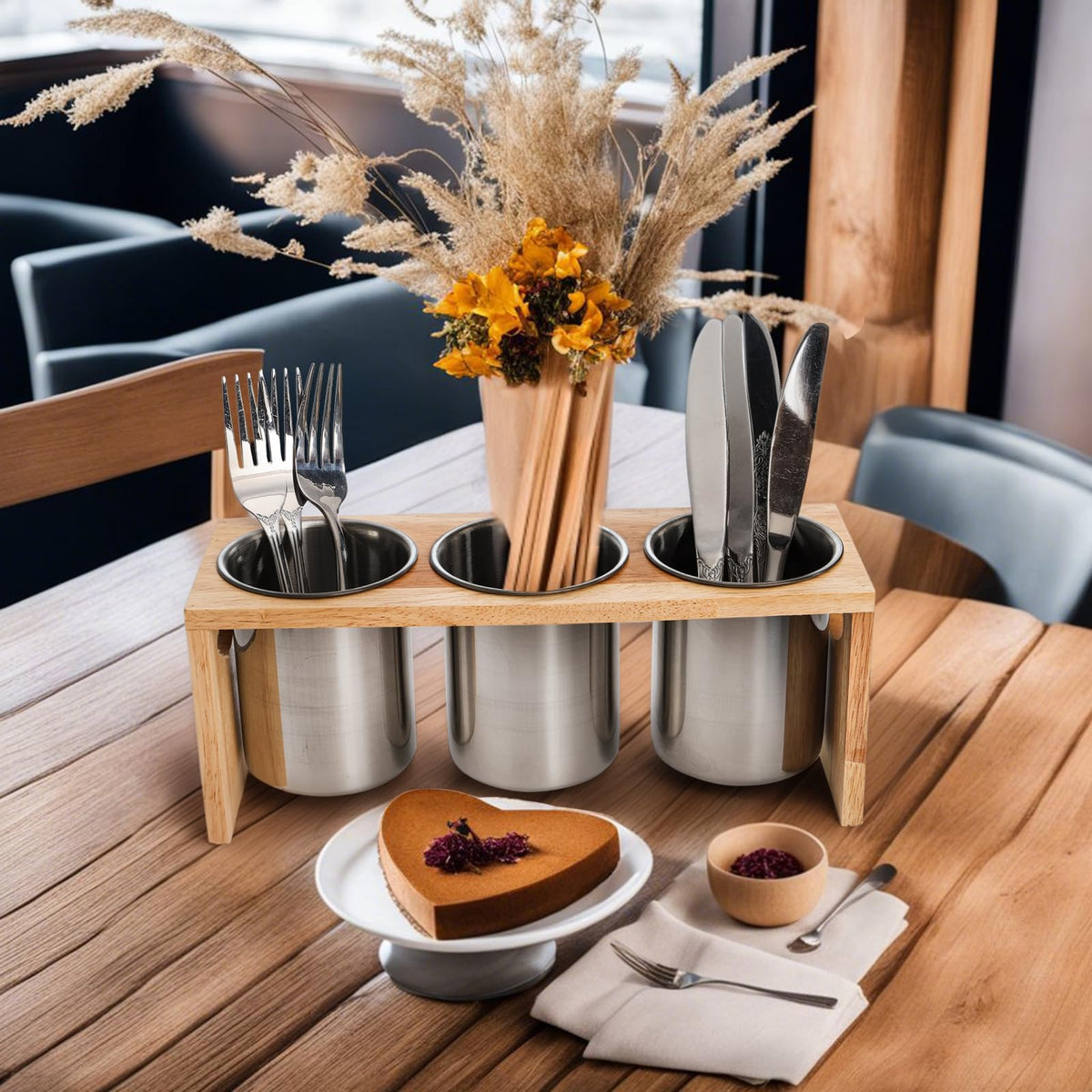 ZOOFOX silverware holder inside a cabinet showcasing versatile storage