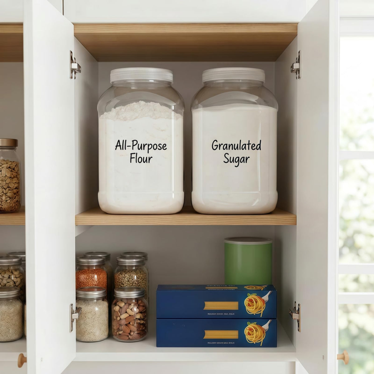 ZOOFOX two-pack versatile jars for kitchen and household storage.