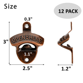 ZOOFOX vintage zinc alloy bottle opener close-up highlights durable rustic finish.
