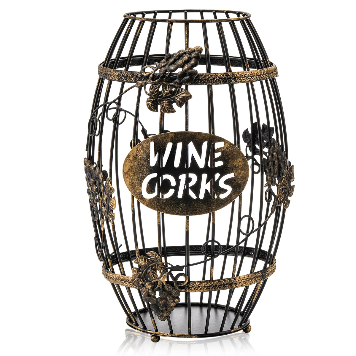 ZOOFOX barrel-shaped wine cork holder adds stylish kitchen decor and cork organization