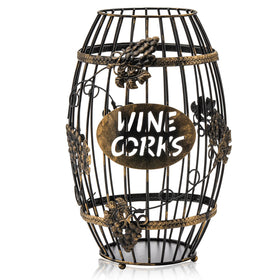 ZOOFOX barrel-shaped wine cork holder adds stylish kitchen decor and cork organization