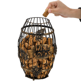 ZOOFOX table-centerpiece cork holder elevates a room with wine-friendly charm