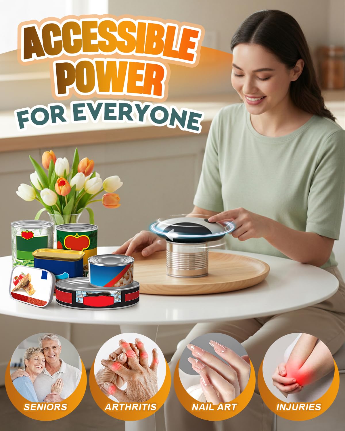 Zoomsnail in-use operation showing one-button activation and hands-free use.