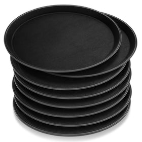 Zopeal 8-piece round tray with raised edges for stable serving of drinks and dishes.