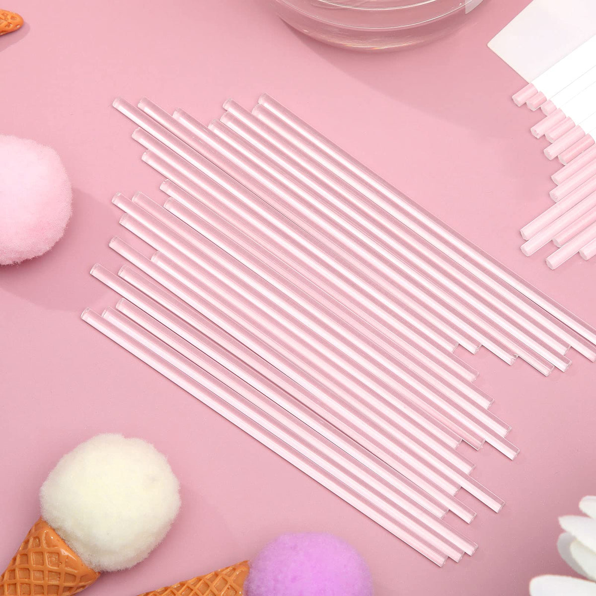Zopeal cupcake toppers sticks clear for elegant party decor