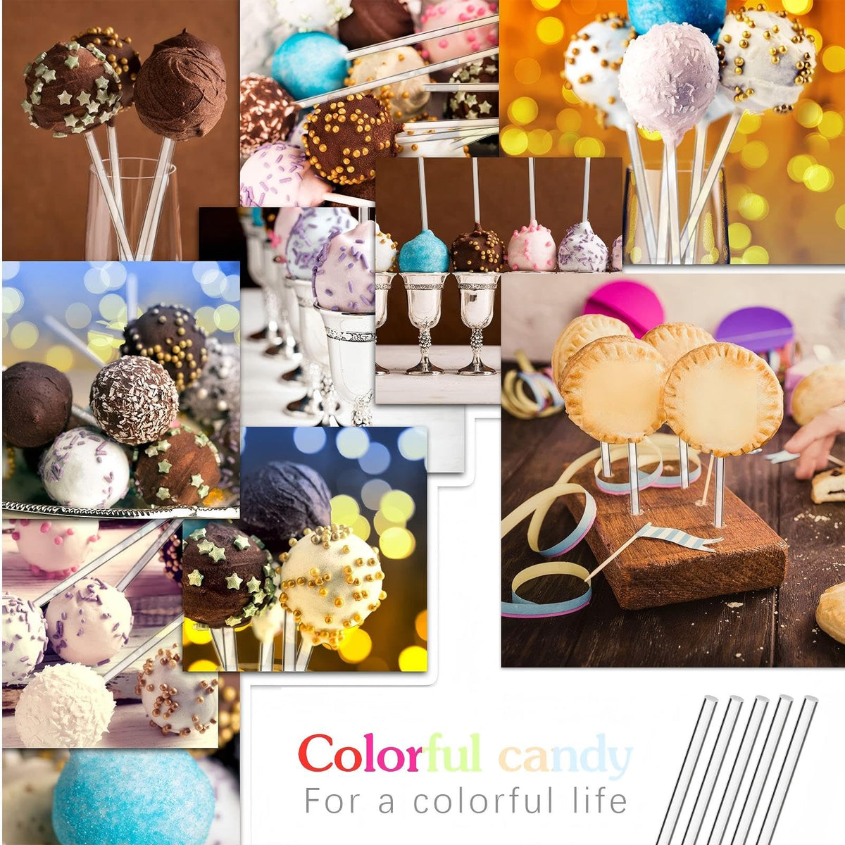 Zopeal DIY dessert sticks clear for decorating desserts