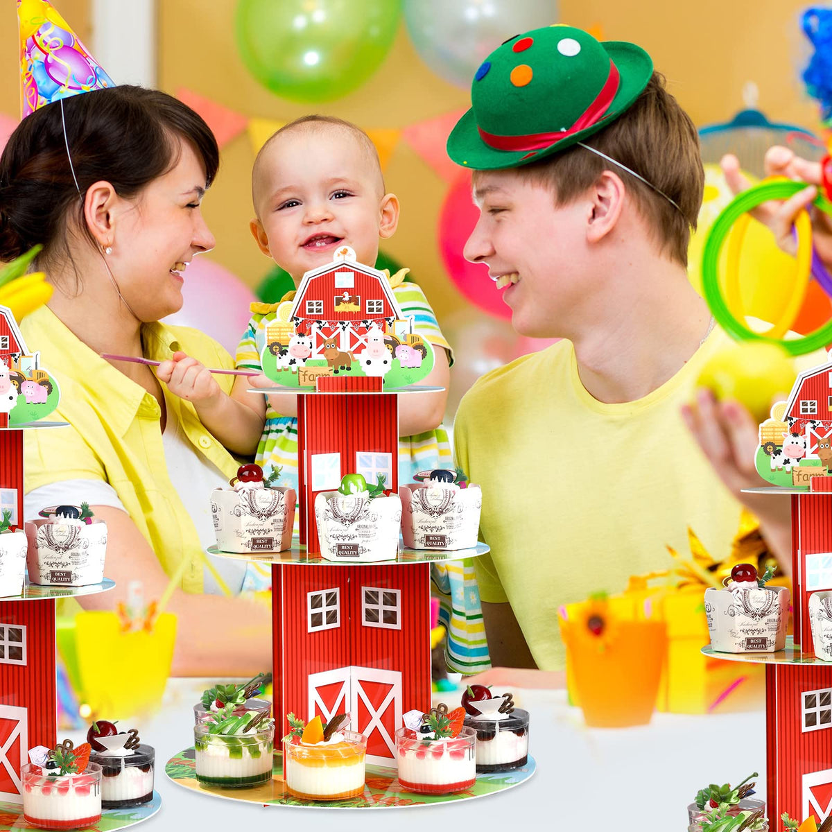 Zopeal Farm Cupcake Stand perfect centerpiece for farm-themed events