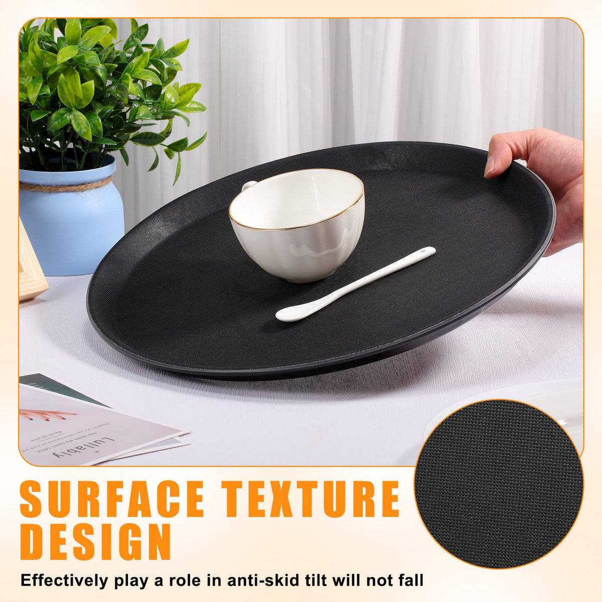Zopeal lightweight plastic tray for easy transport