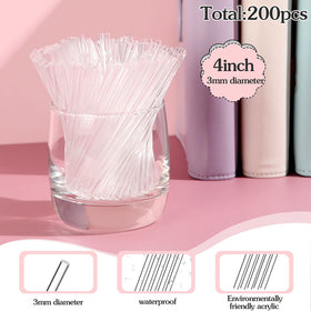 Zopeal round cake pops rods 3mm clear for stable presentation