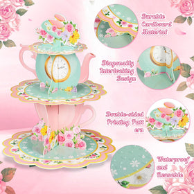 Zopeal tea party cake holder set adds extra space for treats.