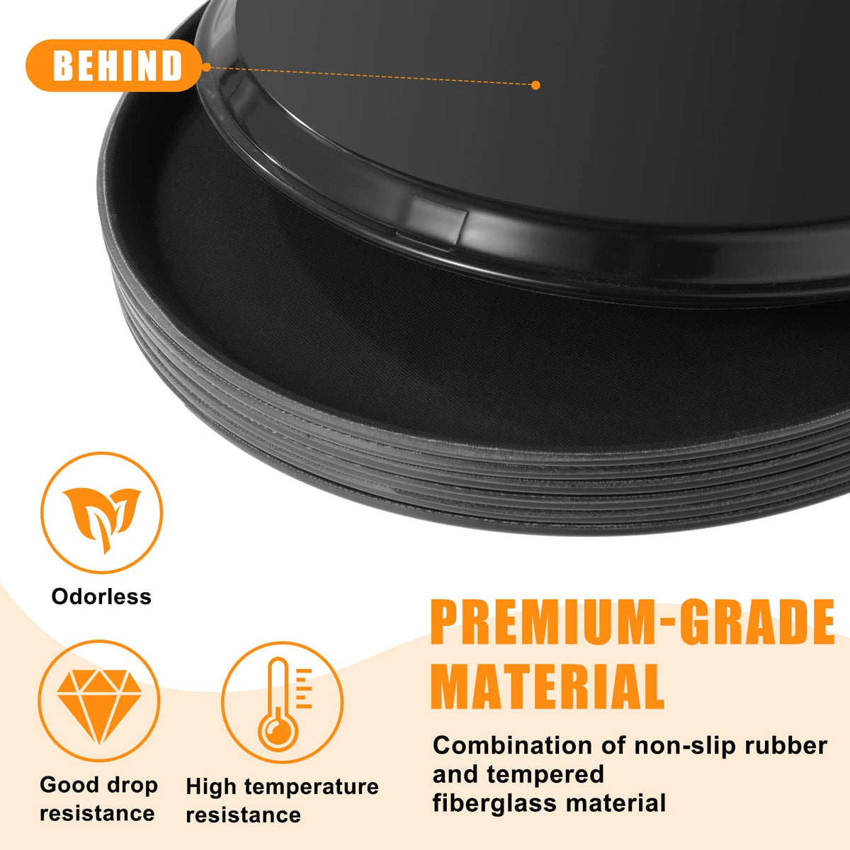 Zopeal tray with non-slip surface helps prevent spills