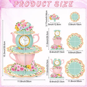Zopeal vintage teapot cupcake holder elevates party desserts