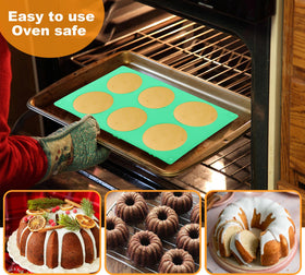 Zorazio durable flexible silicone resists warping and stays reusable after multiple bakes.