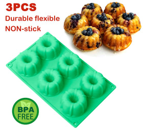 Zorazio nonstick surface allows easy release of cakes without tearing.