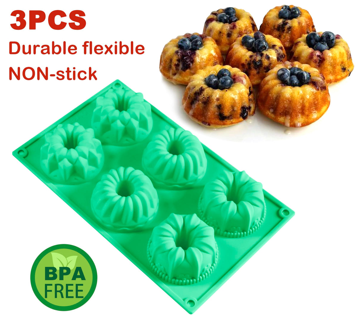 Zorazio mini molds offering easy storage and versatile mini desserts.
