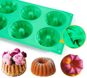 Zorazio flexible non-stick silicone bakeware for simple release and cleanup.
