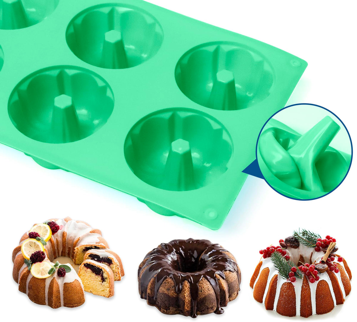 Zorazio silicone baking mold is BPA-free and safe for high-temperature use.
