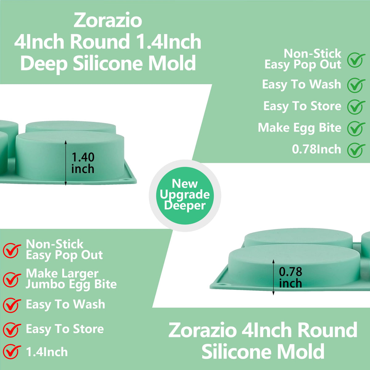 Zorazio two-pack large molding set offers great value and convenience.