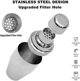 ZORGONS shaker shown as dishwasher safe for easy cleanup after use