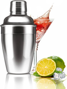 ZORGONS stainless steel cocktail shaker 11.8oz, durable and rust-resistant for home bartenders