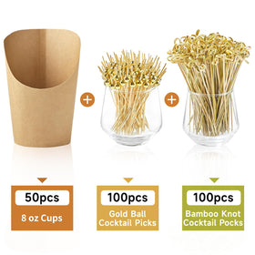 ZORRITA 100-sets cups with 400 picks packaging ready for events.