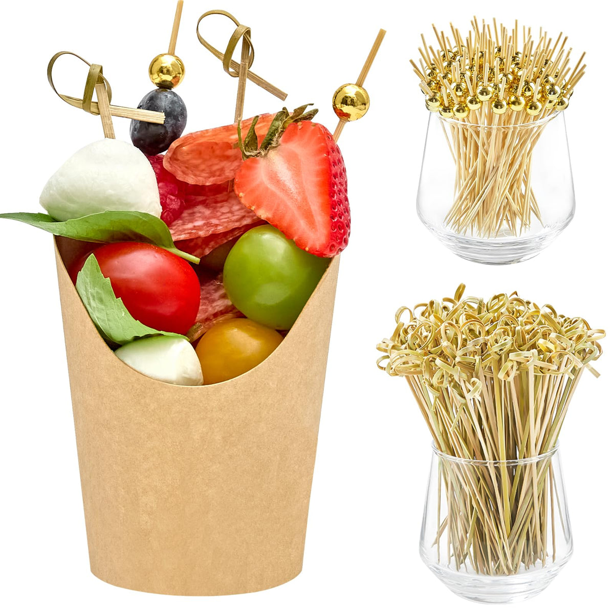 ZORRITA 8oz charcuterie cups with sticks for stylish party serving