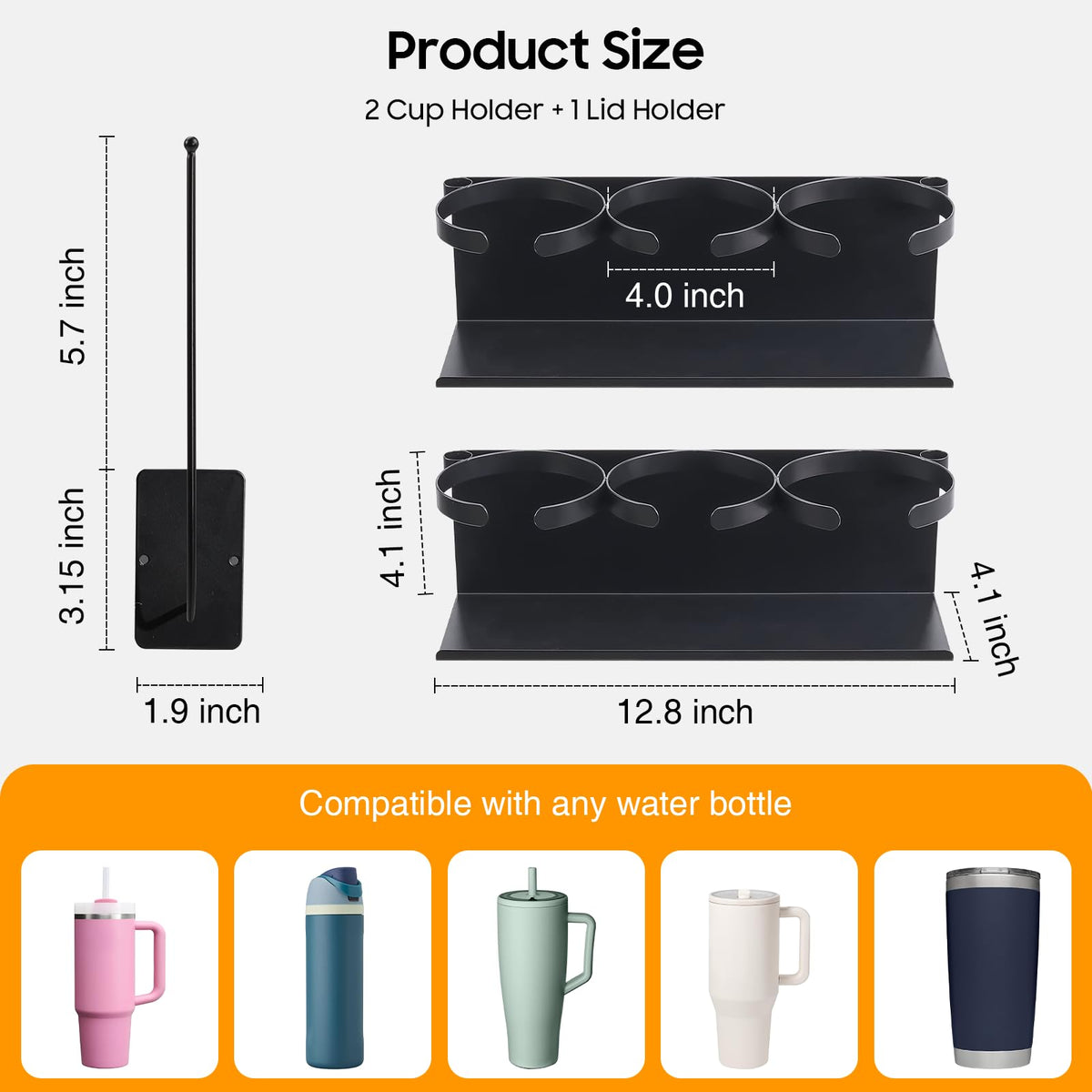 ZOSIX cup lid organizer on fridge streamlines lid retrieval and space use.
