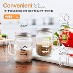 ZOSUJO vintage clear shaker set enhances dining table decor and flavor control