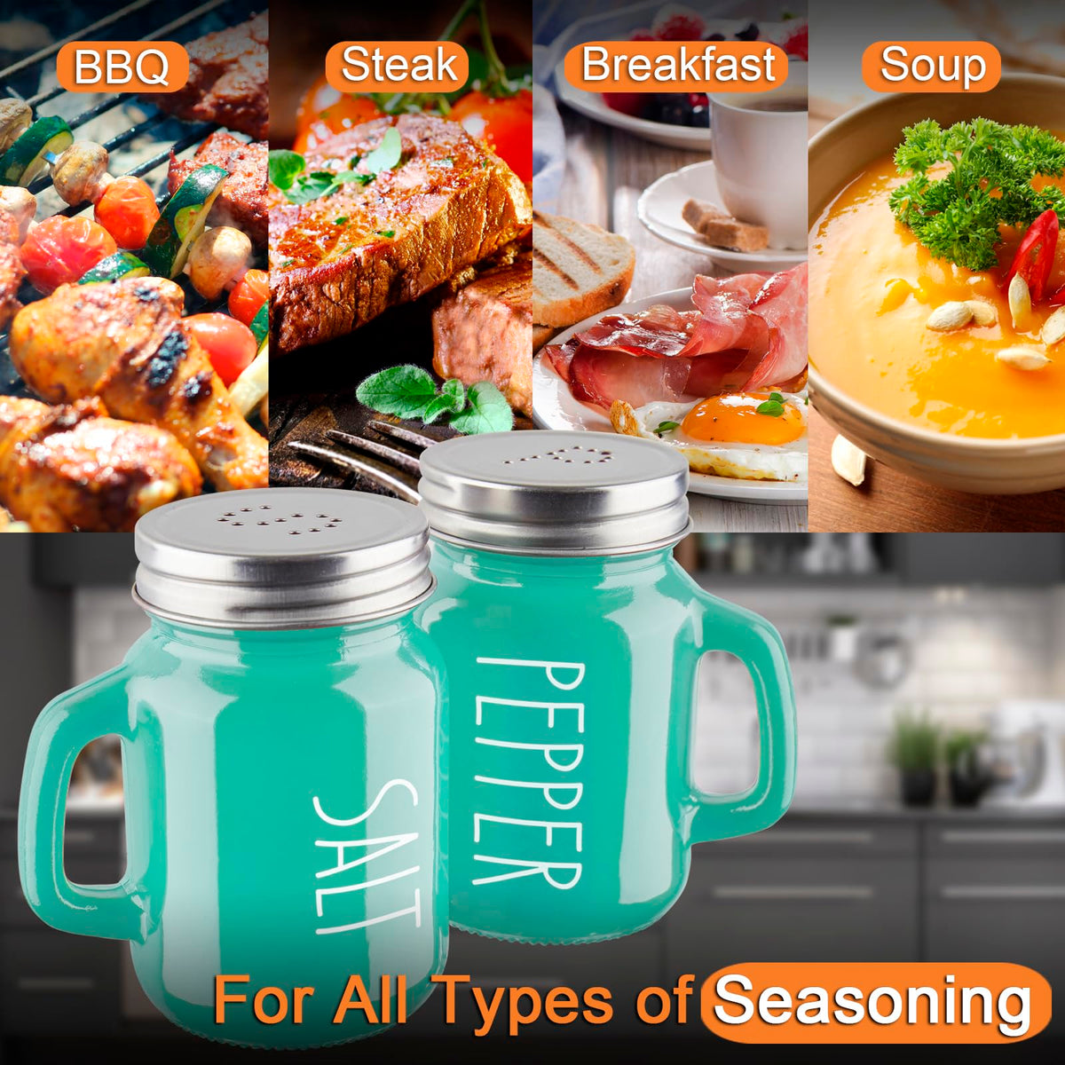ZOSUJO vintage-modern turquoise design enhances any kitchen table.