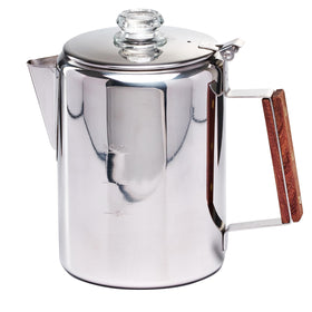 ZOWIE KING camping percolator in outdoor setting brews flavorful coffee on the go.