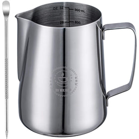 ZOWIE KING Milk Frothing Pitcher 32oz for smooth froth and precise pours.