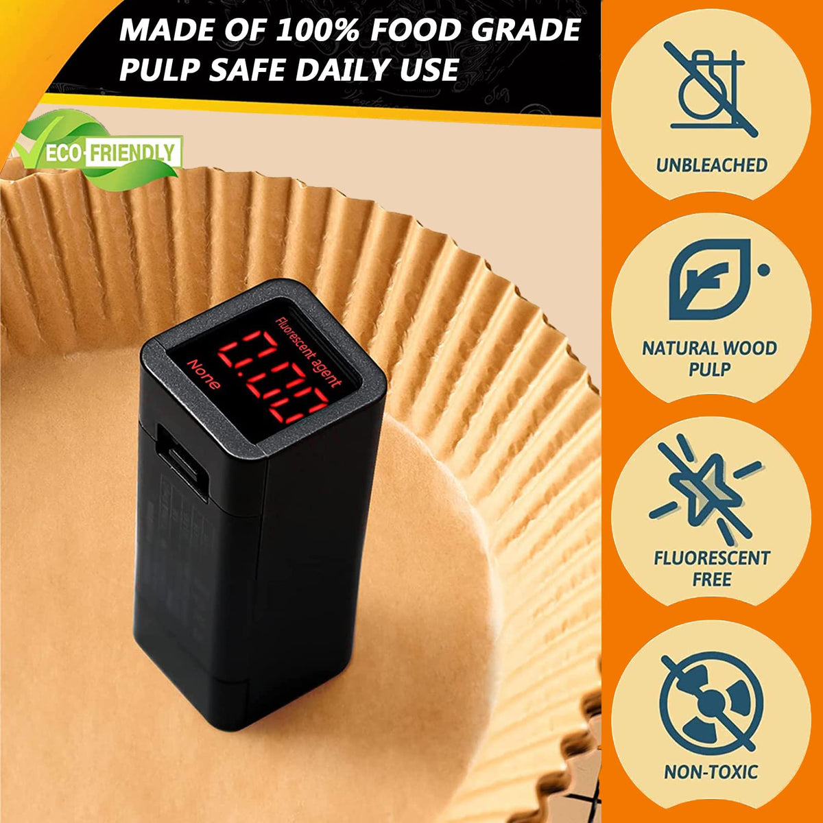 ZOWVAAM 100-pack air fryer liners for quick, mess-free meal prep.