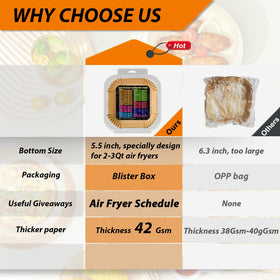 ZOWVAAM liner preserves cleanliness by preventing food sticking after air frying.