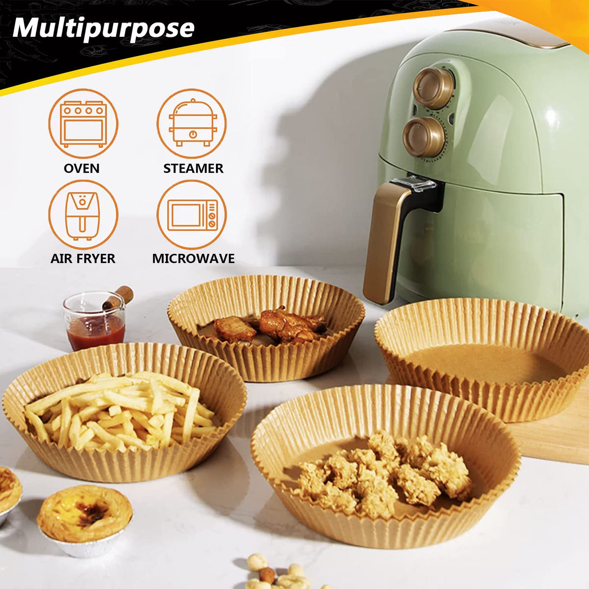 ZOWVAAM easy-cleanup liners make after-cooking cleanup faster.