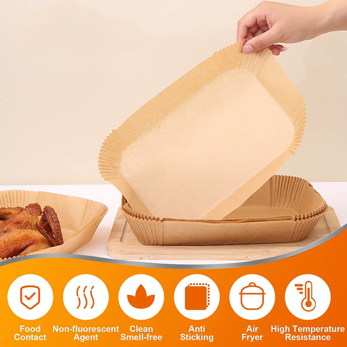 ZOWVAAM parchment liners offer grease-proof, heat-resistant protection.