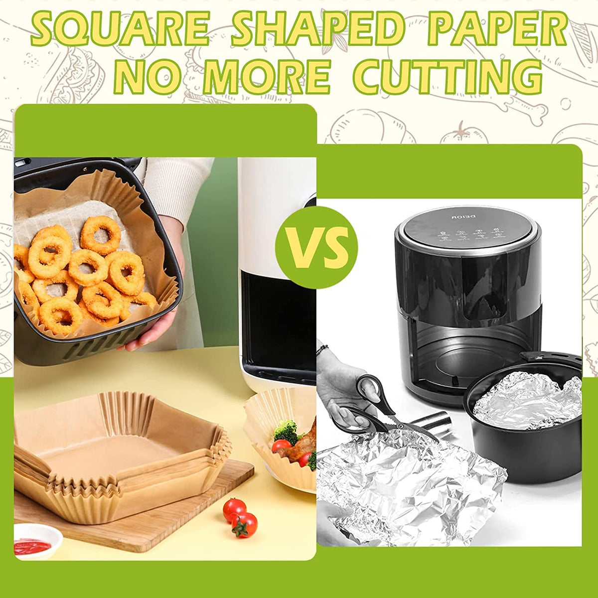 Multi-use liners for oven and microwave convenience.