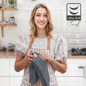 ZOYER flour sack towel 28x28 dish-drying setup with quick absorption