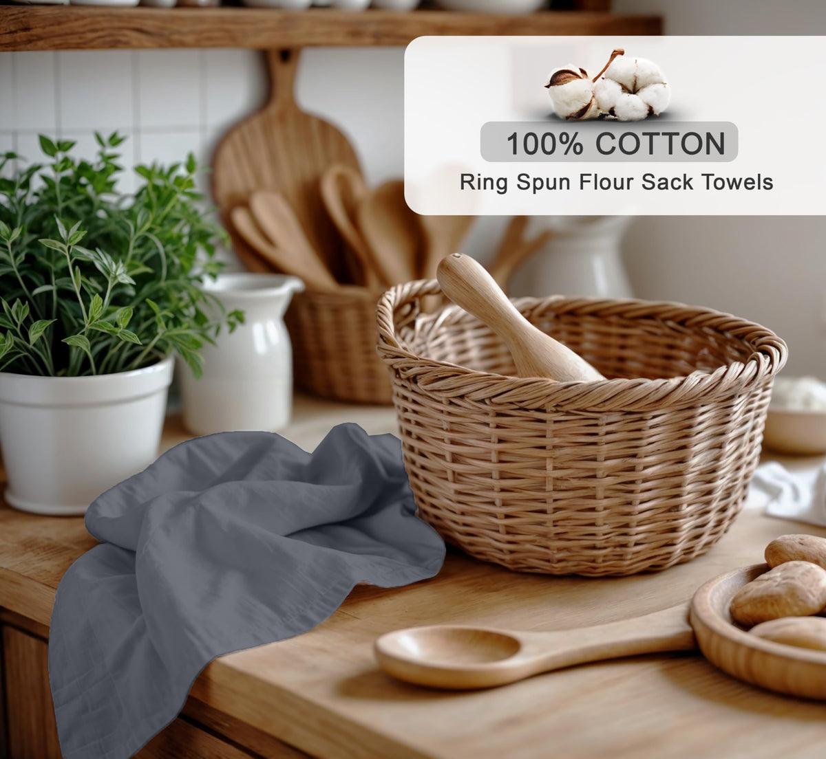 ZOYER flour sack towel 28x28 easy-care for machine washing
