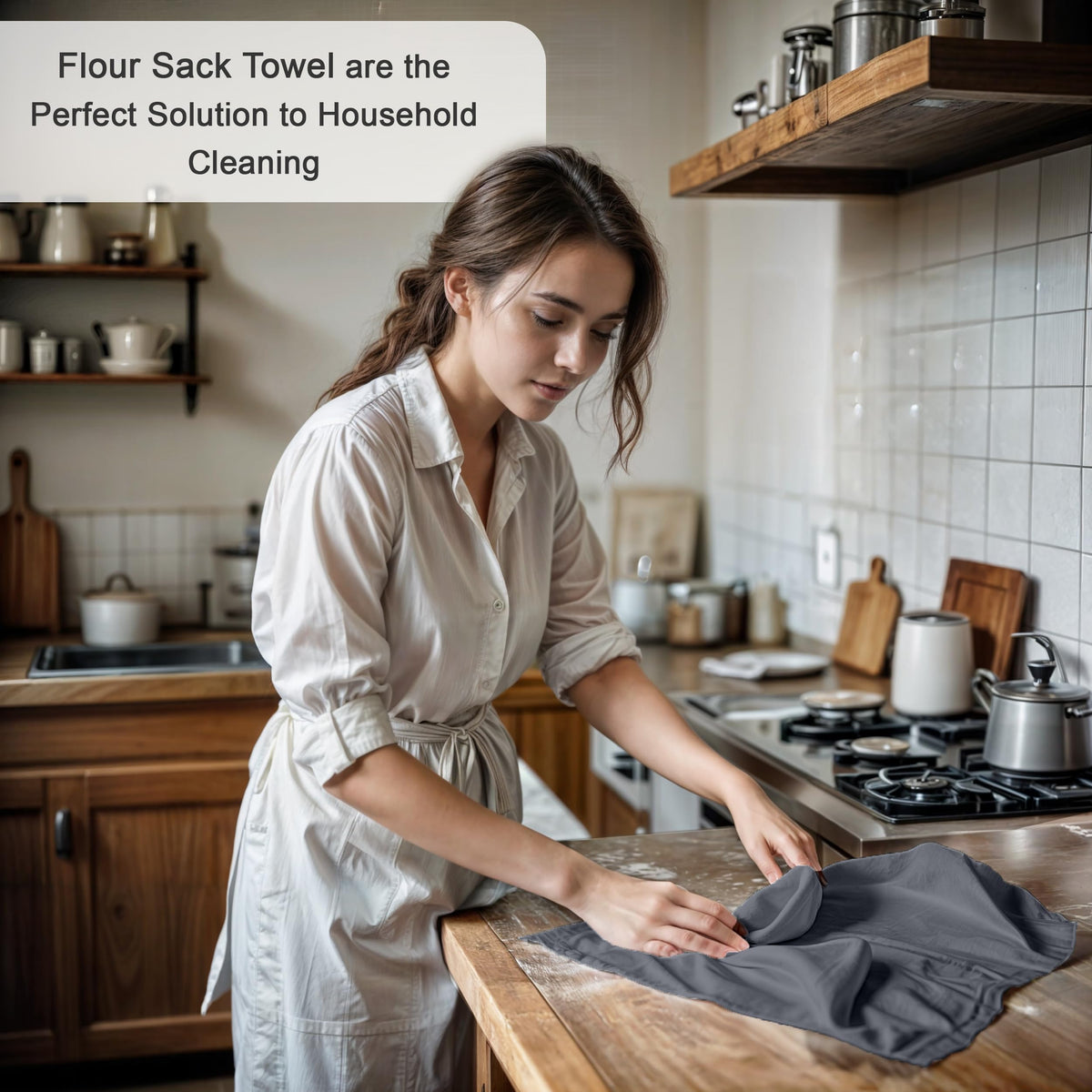 ZOYER flour sack towel 28x28 eco-friendly option to reduce paper towels