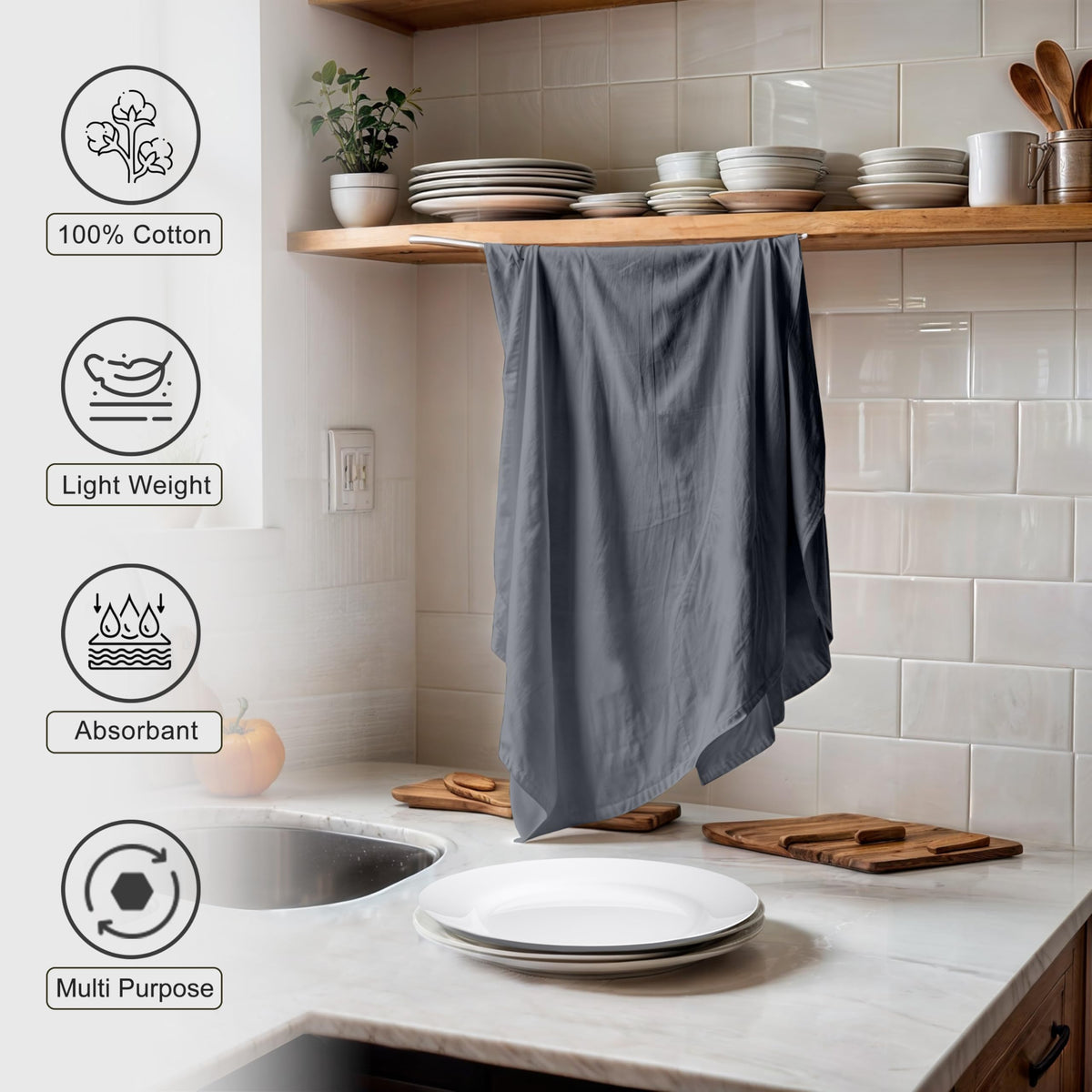 ZOYER flour sack towel 28x28 versatile kitchen uses and cleaning