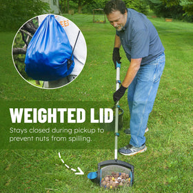 Zozen Nut Gatherer spherical basket gently cradles nuts during collection.