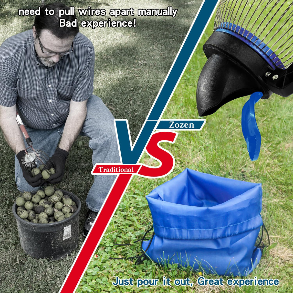 Zozen Nut Gatherer storage bag and gift-ready packaging