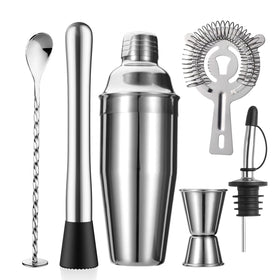 ZPUFAW 24oz cocktail shaker with mirror finish for leak-proof mixing.